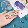16Pcs 4 Styles 304 Stainless Steel Cuff Button STAS-SC0008-91-3