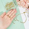 8Pcs 4 Style Brass Box Chain Slider Bracelet Makings KK-BBC0012-42-3