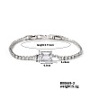 Elegant and Versatile Rectangle Brass Cubic Zirconia Bracelets for European and American Fashion QL5607-3-1