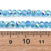 Electroplate Transparent Glass Beads Strands EGLA-A046-01A-16-4