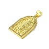 Real 18K Gold Plated Brass Micro Pave Clear Cubic Zirconia Pendants KK-H472-36B-G-2