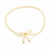 Bowknot Glass Seed Beaded Stretch Bracelets for Women JP0596-1-1