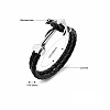Braided Cowhide Cord Bracelets BJEW-N0008-144-2