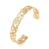 304 Stainless Steel Cuff Bangles for Women BJEW-C155-01A-G-4