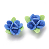 Handmade Polymer Clay Flower Beads CLAY-S089-03-2