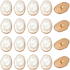 20Pcs 1-Hole Alloy Resin Buttons BUTT-CY0001-21B-1