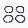 Natural Lava Rock Beads Stretch Bracelets BJEW-JB03901-1