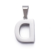 Non-Tarnish 304 Stainless Steel Letter Pendants STAS-H127-D-P-2