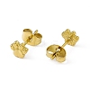 PVD Vacuum Plating 304 Stainless Steel Dog Paw Print Stud Earrings for Women EJEW-P212-15G-2