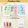 1 Bag Bookmarks Painting Needle Felting Kit for Beginners DIY-CP0013-36C-2