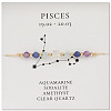 Natural stone constellation bracelet with 12 zodiac signs NR2952-8-1