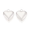925 Sterling Silver Heart Charms STER-N017-28S-2