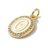 Brass Micro Pave Cubic Zirconia Pendants KK-K354-02G-O-2