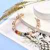 Natural Pearl Bead & Mixed Gemstone Beads Cuff Bangles for Women Girl Gift BJEW-JB06826-02-2