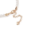 Brass Pave Clear Cubic Zirconia Star Link Chain Bracelets BJEW-M321-01A-3