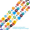 2 Strands Handmade Millefiori Glass Bead LAMP-GO0001-16-5