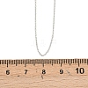 Anti-Tarnish Trendy Unisex Rhodium Plated 925 Sterling Silver Cable Chains Necklaces STER-M034-B-07-4