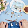 Alloy Enamel Cat Charm Locking Stitch Markers HJEW-AB00539-3