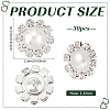 30Pcs 1-Hole Alloy Rhinestone Shank Buttons BUTT-MA0001-08B-2