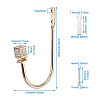 Zinc Alloy U Shape Hook Hangers Curtain SW-TAC0002-08C-4