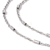 201 Stainless Steel Satellite Chain Necklace for Men Women NJEW-P268-A23-1X5-2