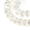 Electroplate Transparent Glass Beads Strands EGLA-N022-04A-D20-3
