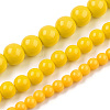 Opaque Solid Color Glass Beads Strands GLAA-T032-P6mm-08-4