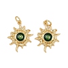 Brass Enamel Pendants KK-L240-12G-2