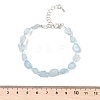 Natural Aquamarine Beads Bracelets for Women BJEW-H623-02S-09-5