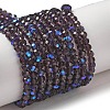 Electroplate Transparent Glass Beads Strands EGLA-A035-T3mm-L15-1