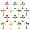 WADORN 21Pcs 7 Colors Zinc Alloy Enamel Big Pendants FIND-WR0011-37-1