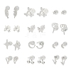 2 Pairs Alloy Stud Earrings for Women EJEW-FS0001-27C-2