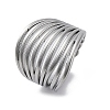 304 Stainless Steel Open Cuff Rings for Women RJEW-F174-04P-2