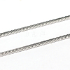 3.28 Feet 304 Stainless Steel Square Snake Chains X-CHS-L001-165-1.2mm-1