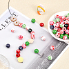 CHGCRAFT 120Pcs 10 Colors Spray Painted Wood Beads WOOD-CA0001-64-3