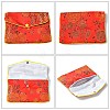 Rectangle Floral Embroidery Cloth Zipper Pouches ABAG-YW0001-03D-2