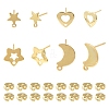 16Pcs 4 Styles 304 Stainless Steel Stud Earring Findings STAS-FS0001-85G-1