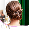 36Pcs 3 Colors Iron Hair Fork Findings IFIN-UN0001-25-5