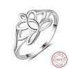Flower 925 Sterling Silver Finger Rings FS-WG1E6A3-01-4