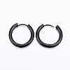304 Stainless Steel Huggie Hoop Earrings LS-EJEW-F111-20mm-B-2