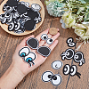  11 Styles Eye Cotton Embroidery Iron on Clothing Patches DIY-NB0010-15-3