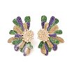Carnival Theme Glitter Zinc Alloy Stud Earrings LS-EJEW-D087-02KCG-1