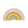 Constantly Overwhelmed Rainbow Alloy Enamel Pins JEWB-M046-02-1