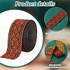 7M Flat Ethnic Style Polyester Rhombus Ribbon OCOR-WH0082-131-4