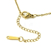 Ion Plating(IP) Rectangle with Initial Letter 304 Stainless Steel Pendant Necklace NJEW-R265-04G-O-4