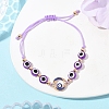 Resin Evil Eye Braided Bead Bracelets for Women BJEW-FS00018-03-2