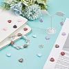 42Pcs 7 Colors Baking Paint Alloy Beads FIND-SC0015-83-3