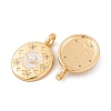 Brass Micro Pave Cubic Zirconia Pendants KK-E108-27G-2