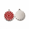 304 Stainless Steel Enamel Charms STAS-F291-03P-01-1