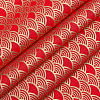 Fish Scales Pattern Japanese-style Cotton Fabric DIY-WH0579-98B-1